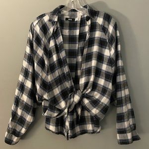 UO plaid knot tie flannel